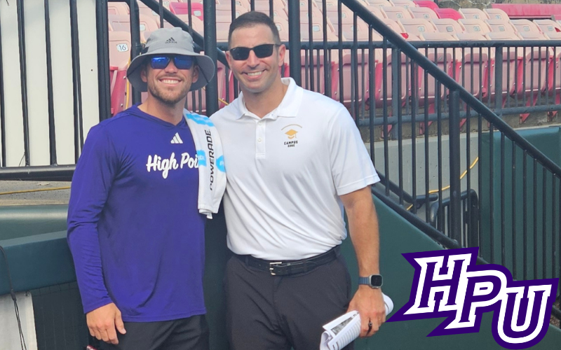 Sam Menzin with High Point coach